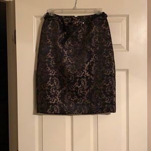 Black and gold brocade skirt